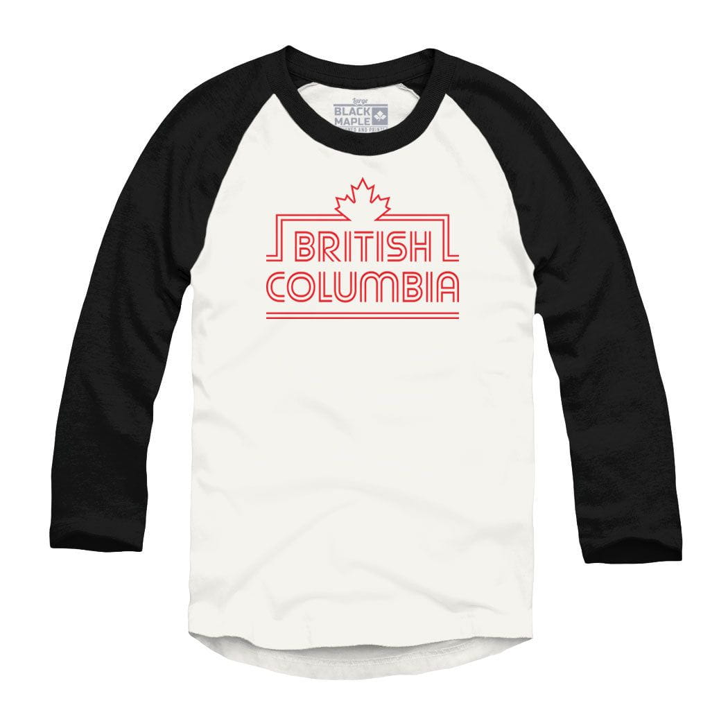 British Columbia Retro Stripe Raglan Baseball Shirt