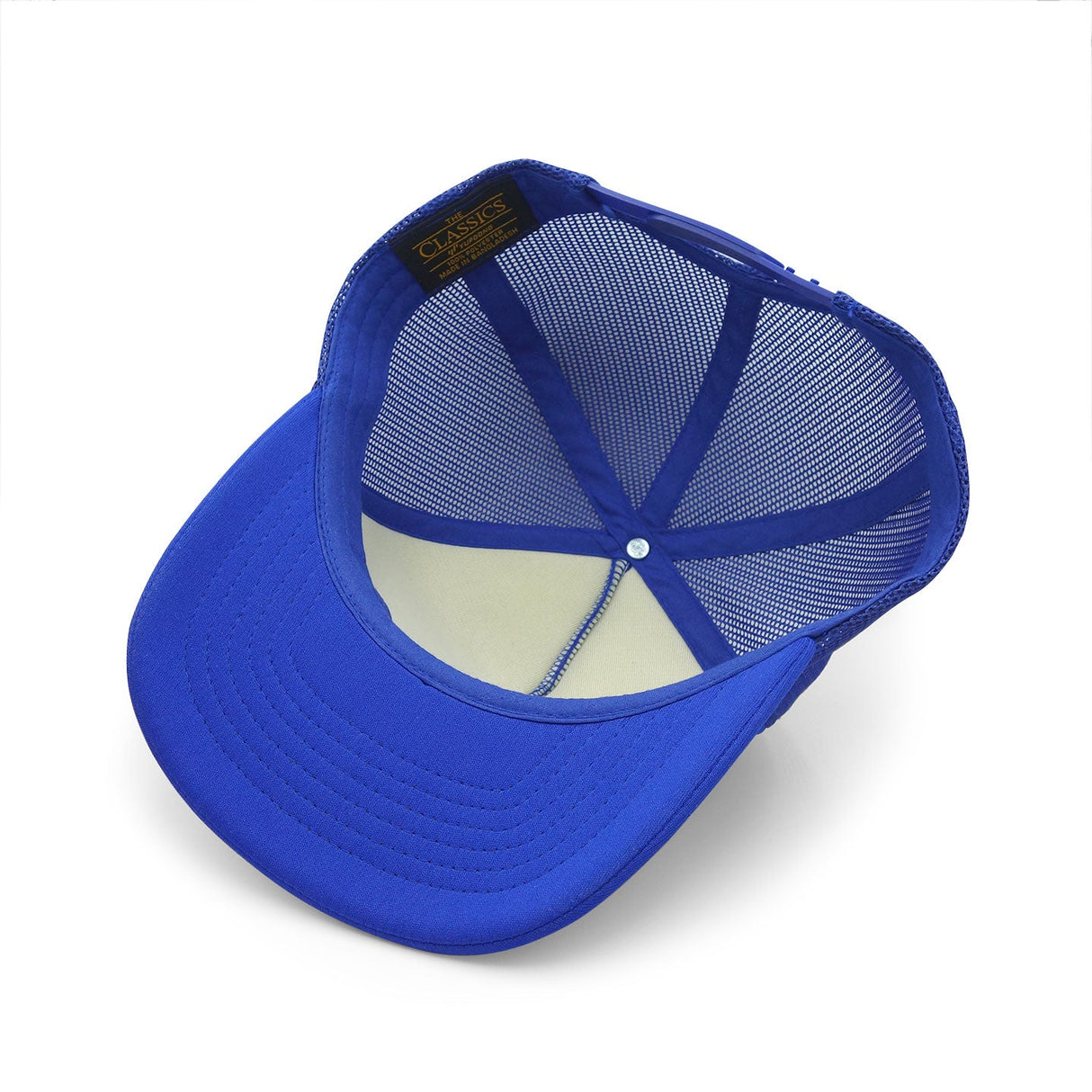 CBC 86 Blue Gem Retro Stripe Royal Blue Foam Snapback Trucker Cap