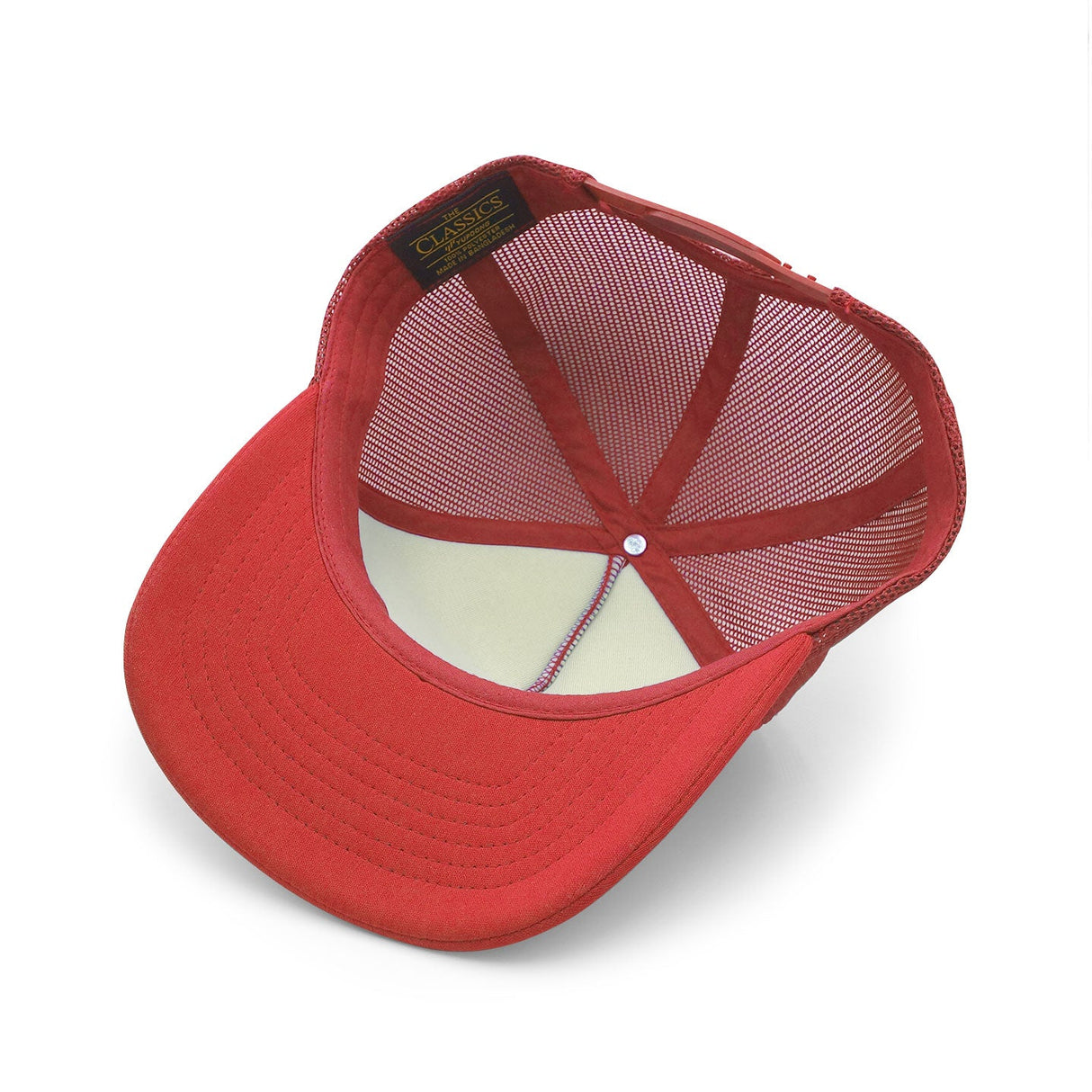 CBC White Gem Blue Retro Stripe Red Foam Snapback Trucker Cap