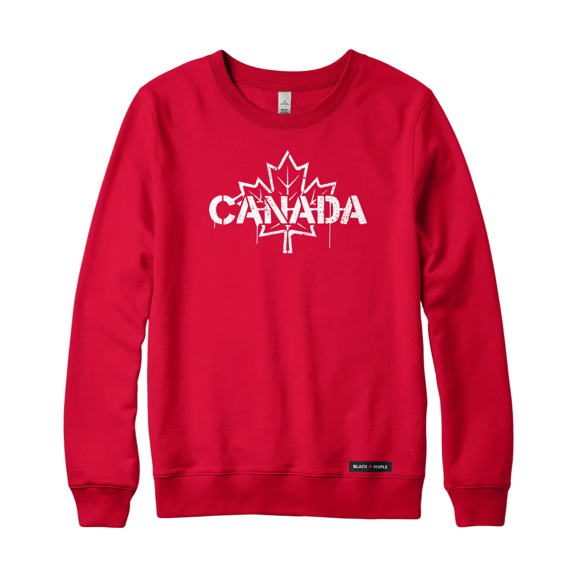 Canada Celebration Stencil Maple Leaf Sweatshirt or Hoodie