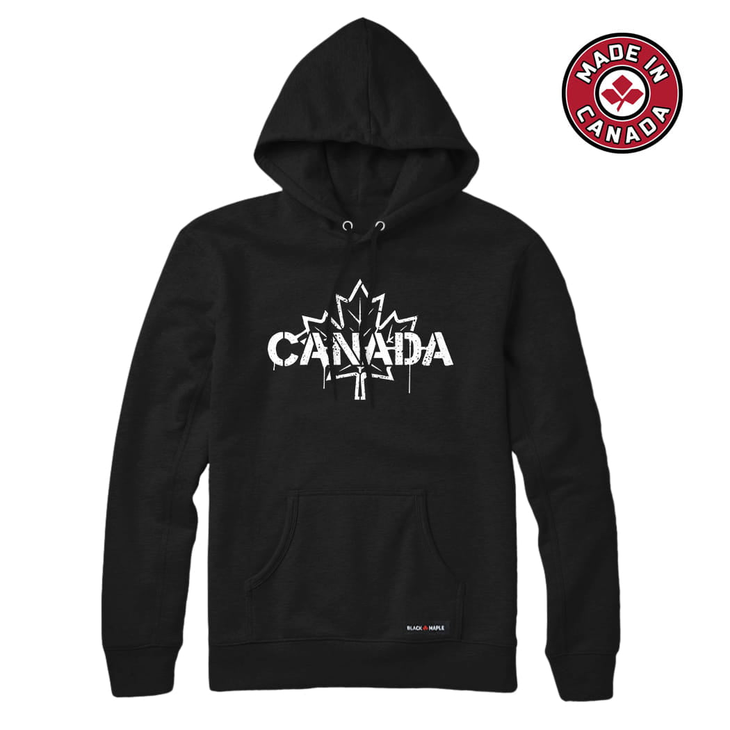 Canada Celebration Stencil Maple Leaf Sweatshirt or Hoodie