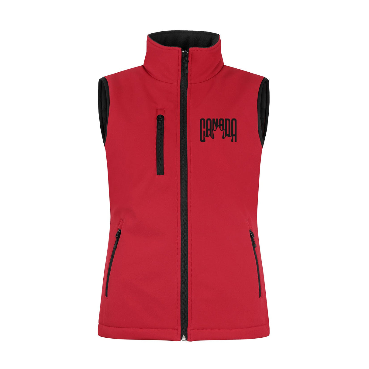 Canada Leaf Retro Design Insulated Soft Shell Vest