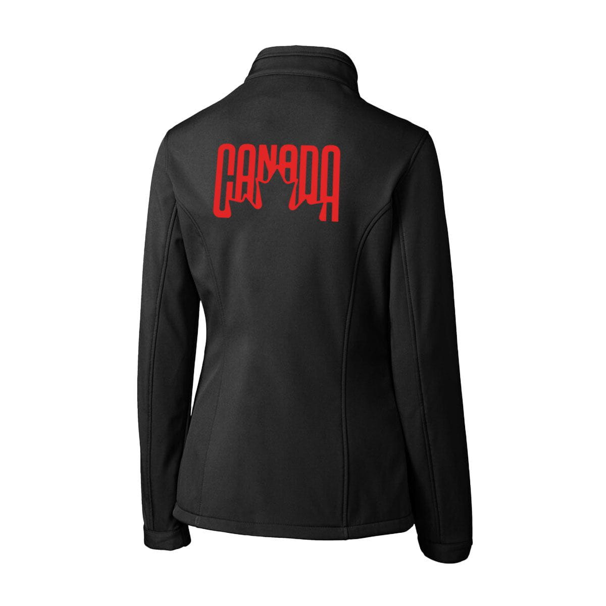 Canada Leaf Retro Design Womens Softshell Jacket