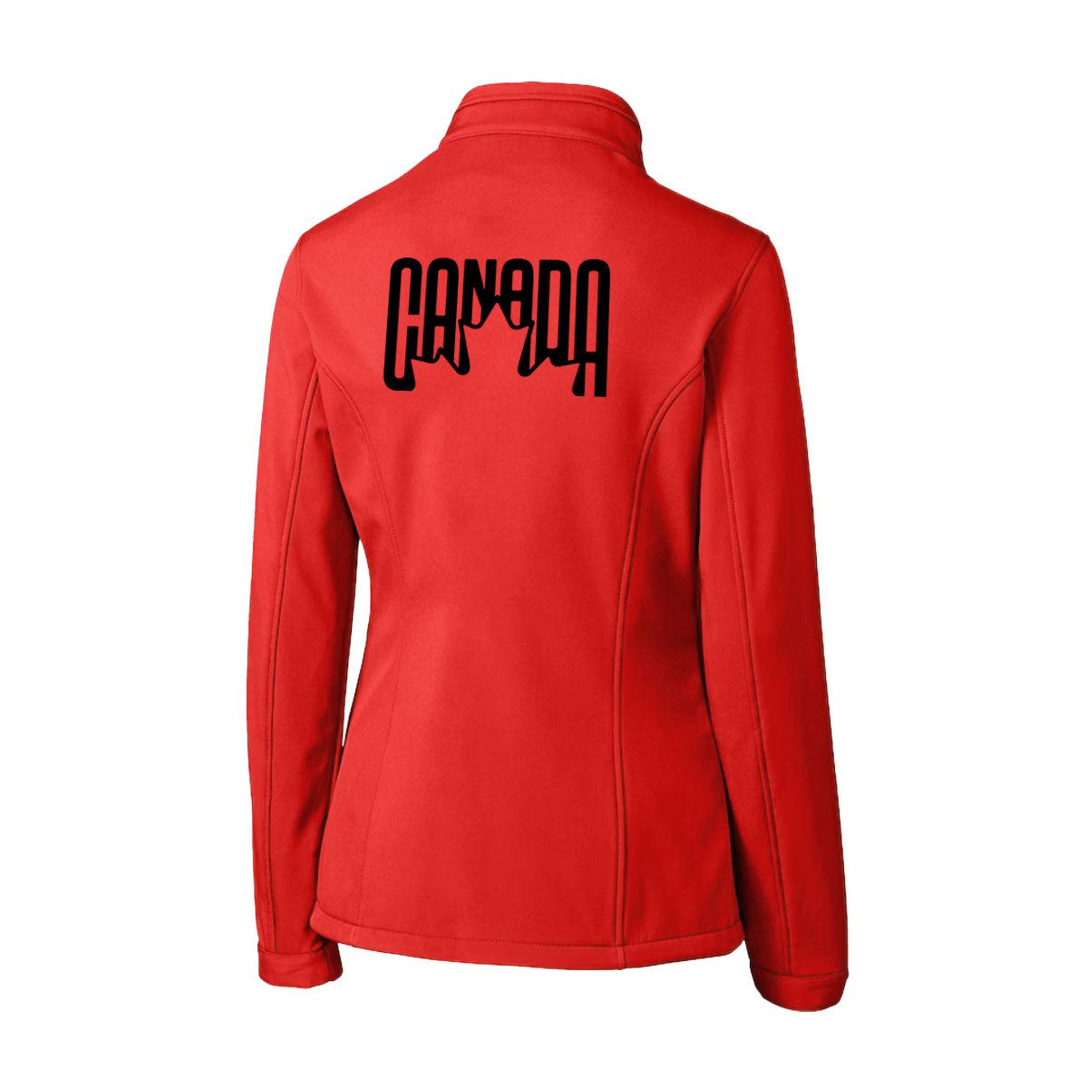 Canada Leaf Retro Design Womens Softshell Jacket