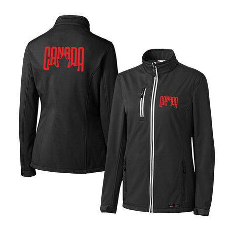 Canada Leaf Retro Design Womens Softshell Jacket