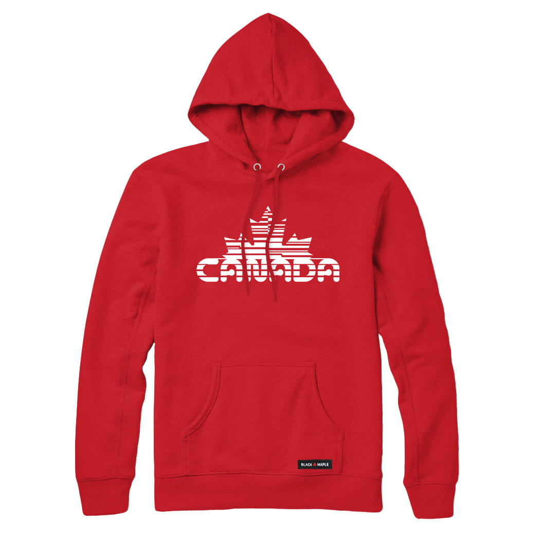 Canada Maple Leaf Retro Cyber-Glitch Sweatshirt or Hoodie