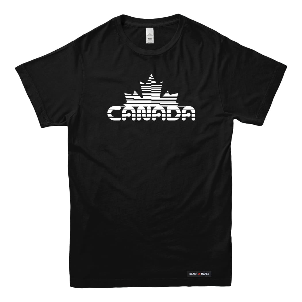 Canada Maple Leaf Retro Cyber-Glitch T-shirt
