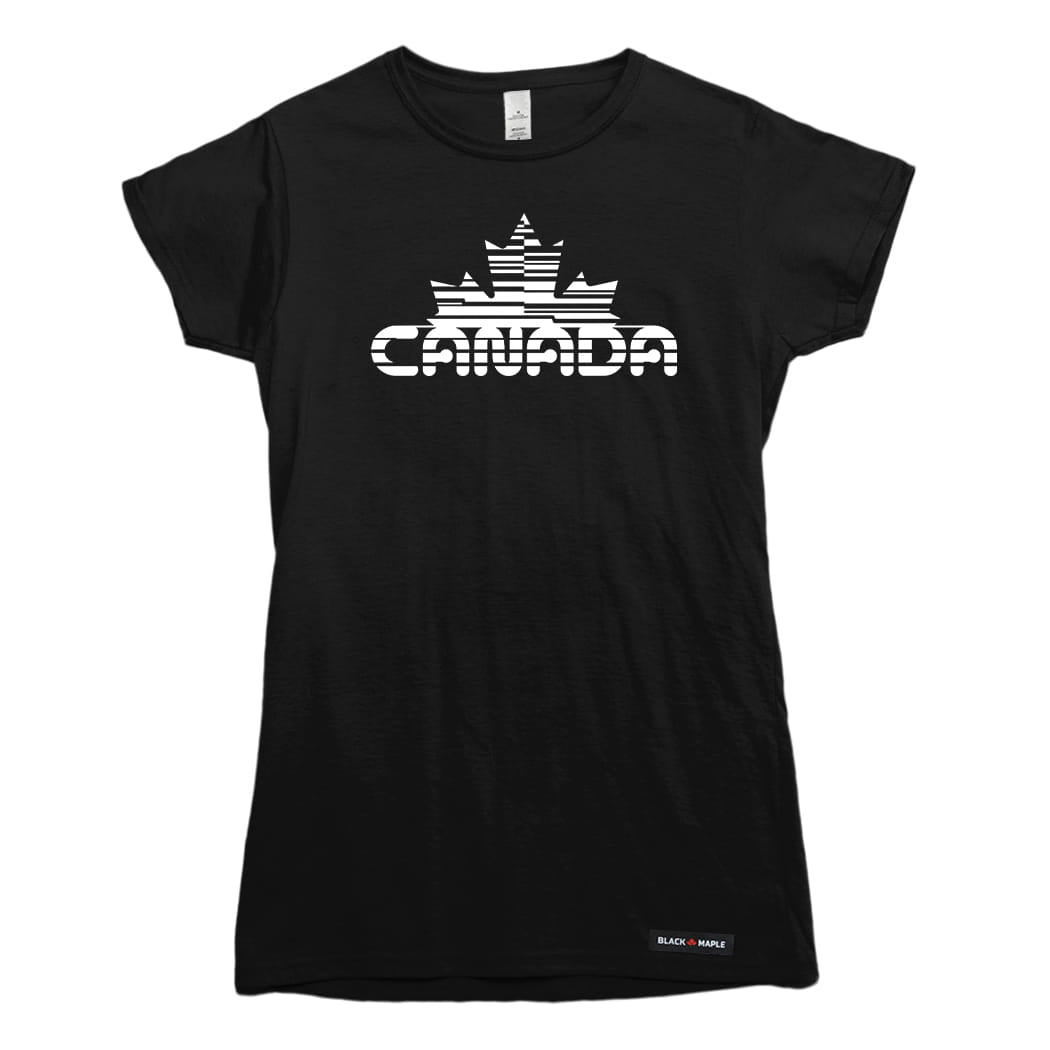 Canada Maple Leaf Retro Cyber-Glitch T-shirt