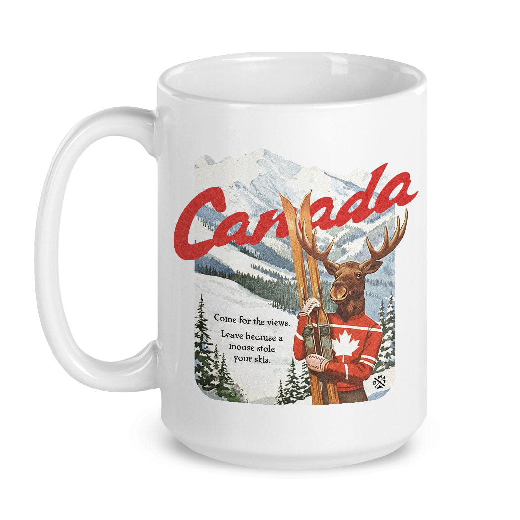 Canada Moose Stole my Skis 11 oz mug