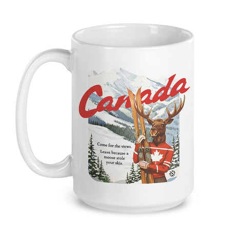 Canada Moose Stole my Skis 11 oz mug