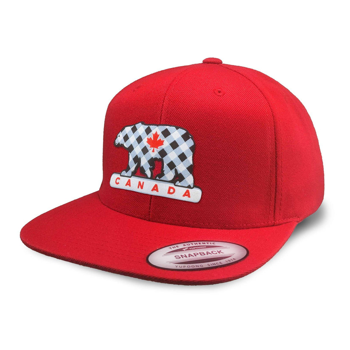 Canada Polar Bear Flat Brim Snapback Cap