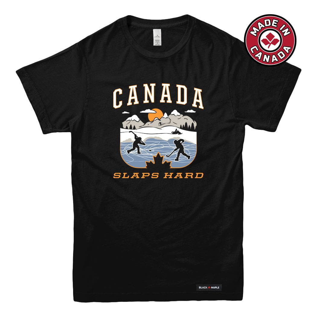 Canada Slaps Hard Pond Hockey T-shirt