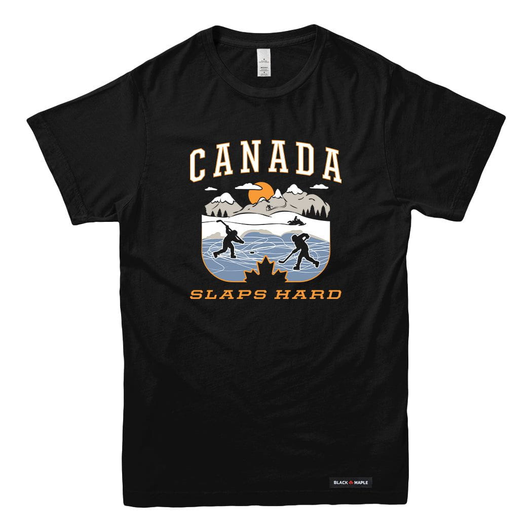 Canada Slaps Hard Pond Hockey T-shirt