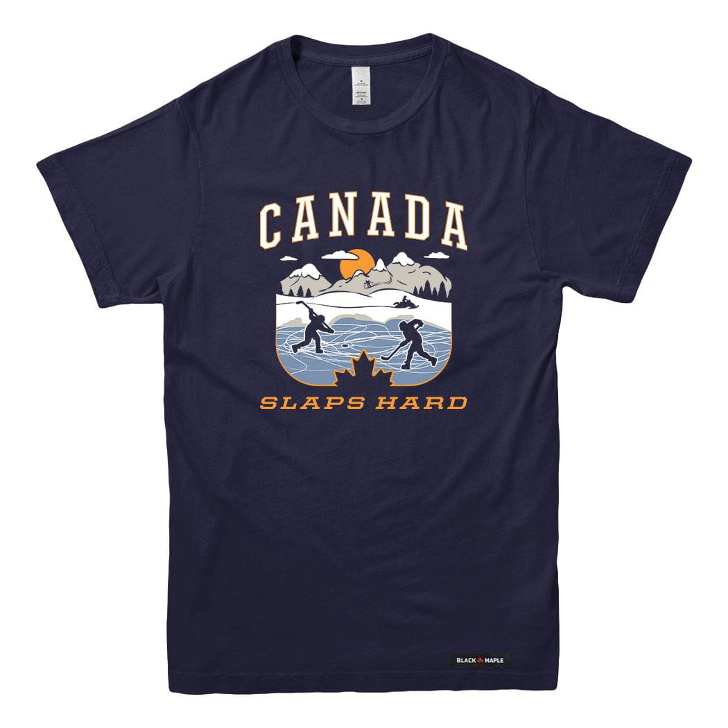 Canada Slaps Hard Pond Hockey T-shirt