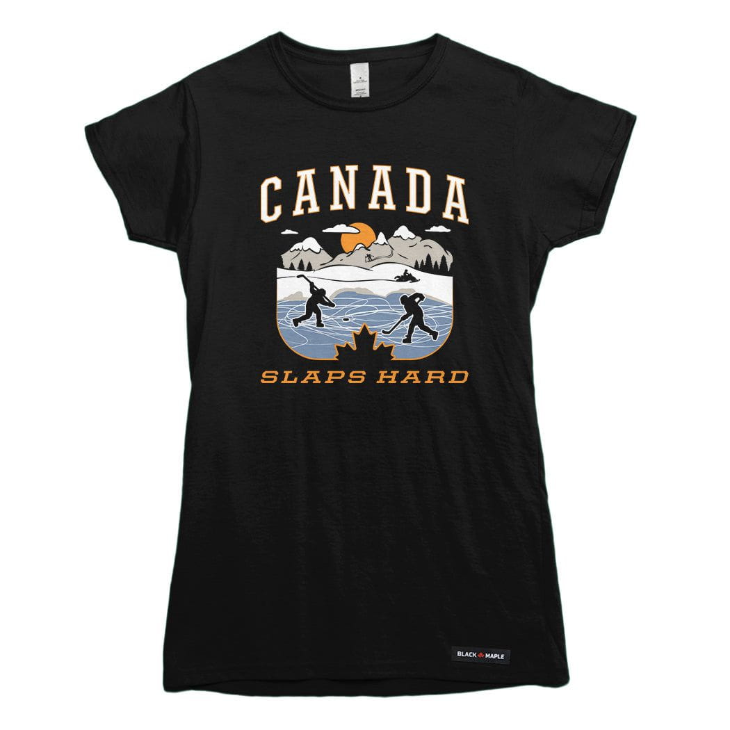 Canada Slaps Hard Pond Hockey T-shirt