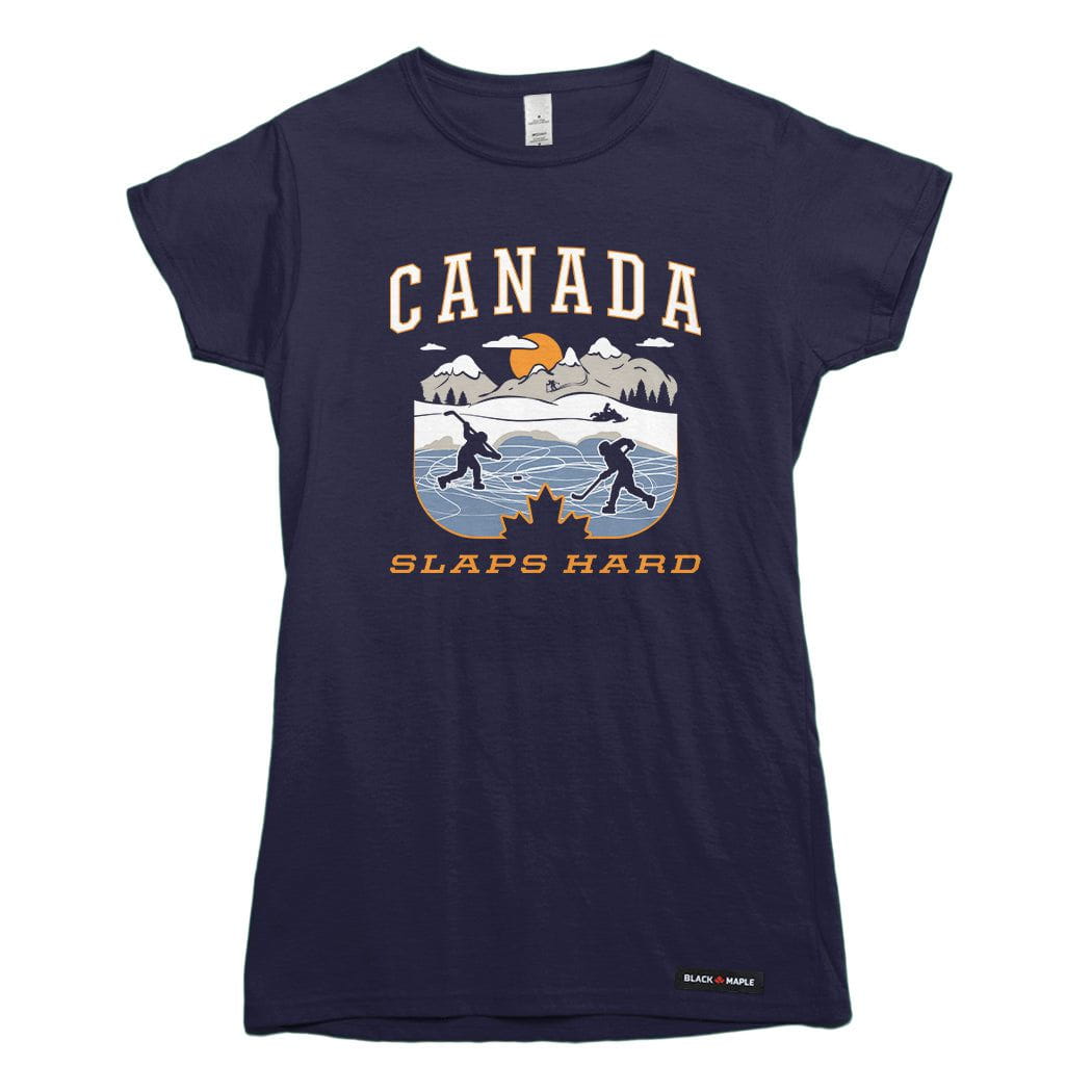 Canada Slaps Hard Pond Hockey T-shirt