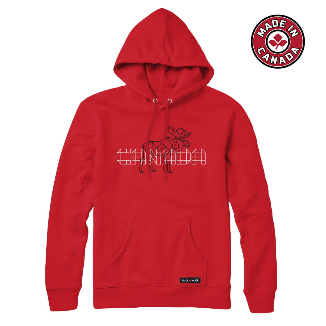 Canada Unity Wireframe Moose Sweatshirt or Hoodie