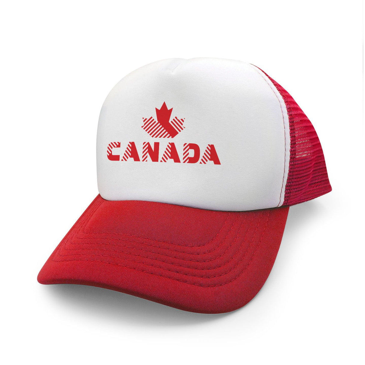 Canada Striped Design Retro Foam Trucker Hat