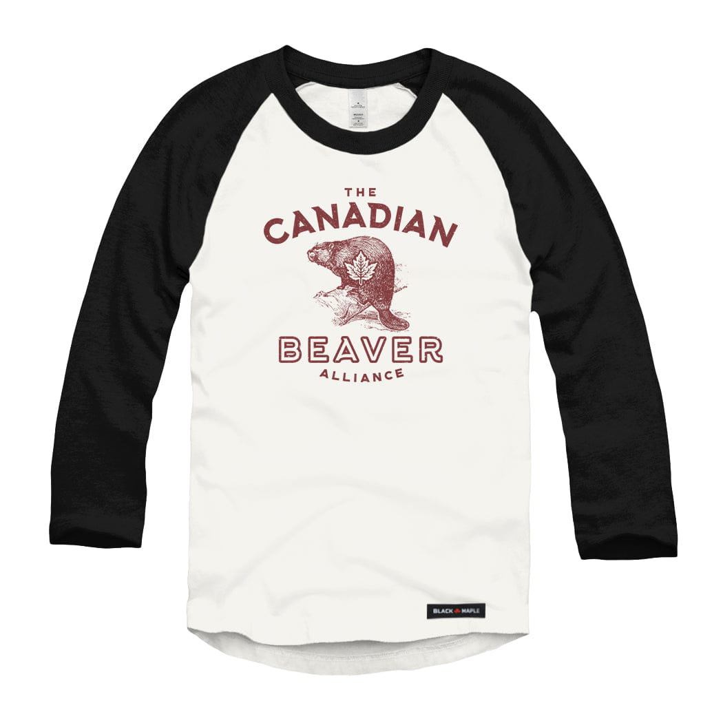 Canadian Beaver Alliance Raglan Baseball Shirt
