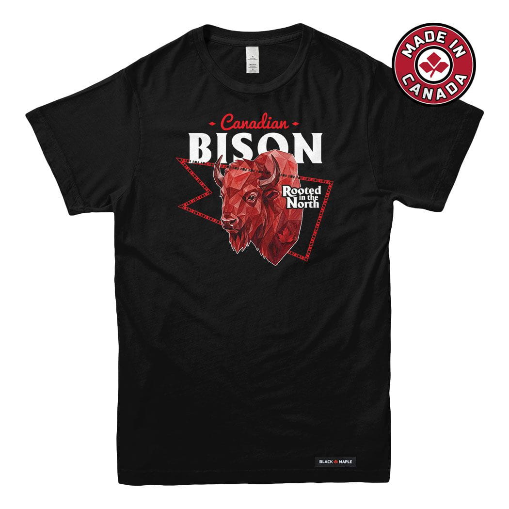 Canadian Bison Low Poly Bust T-shirt