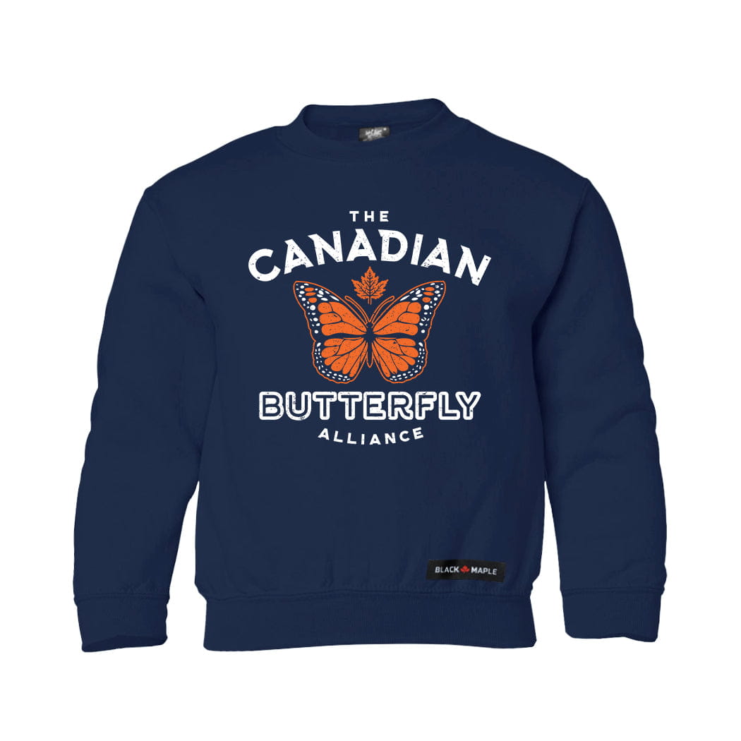 Canadian Butterfly Alliance Kids Crewneck Sweatshirt