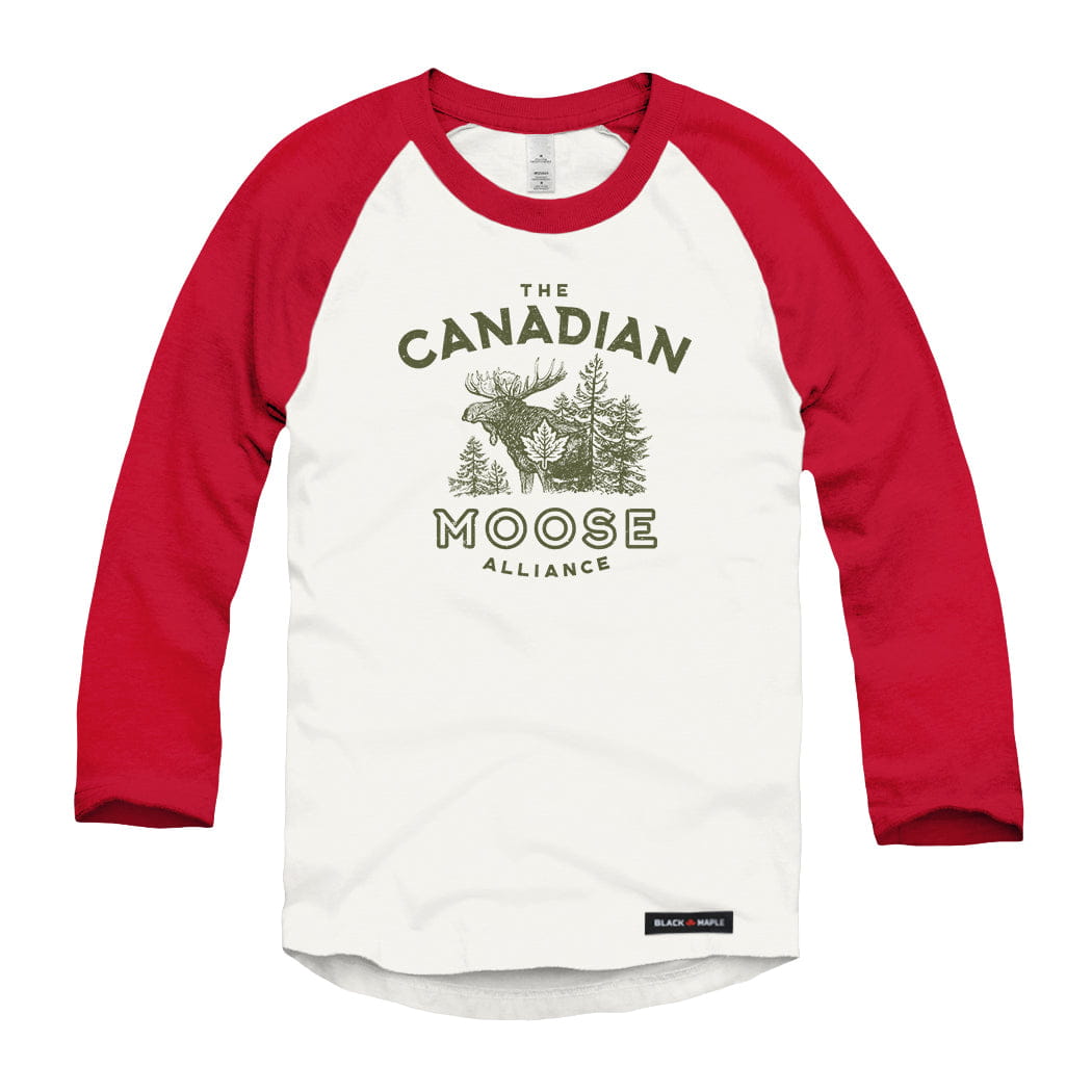 Canadian Moose Alliance Raglan Baseball Shirt