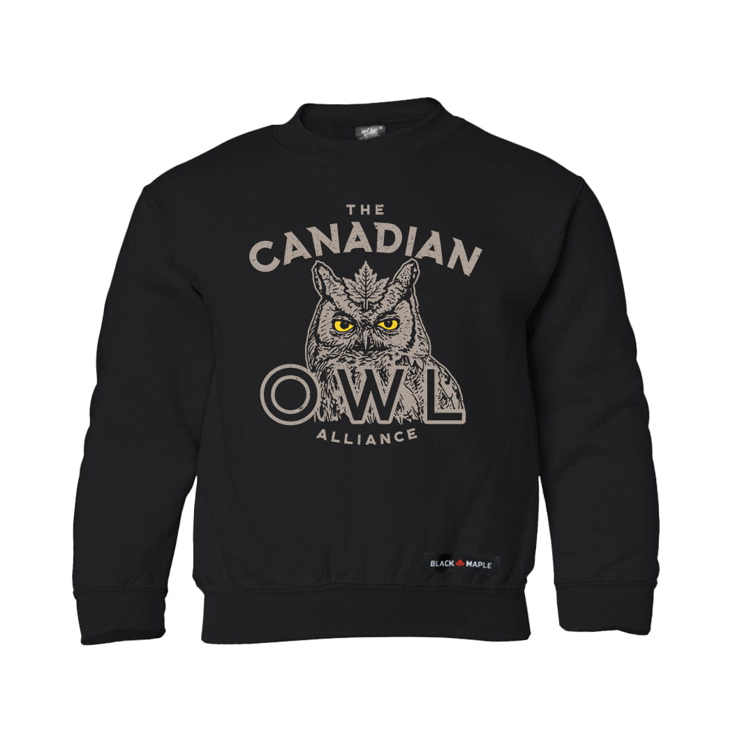 Canadian Owl Alliance Kids Crewneck Sweatshirt