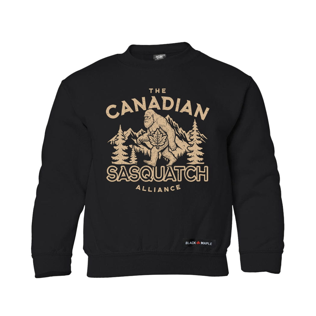 Canadian Sasquatch Alliance Kids Crewneck Sweatshirt