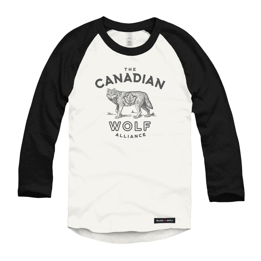 Canadian Wolf Alliance Raglan Baseball Shirt