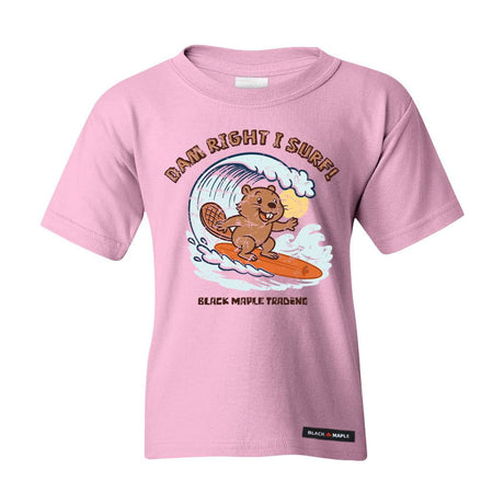 Dam Right I Surf Beaver Kids T-shirt