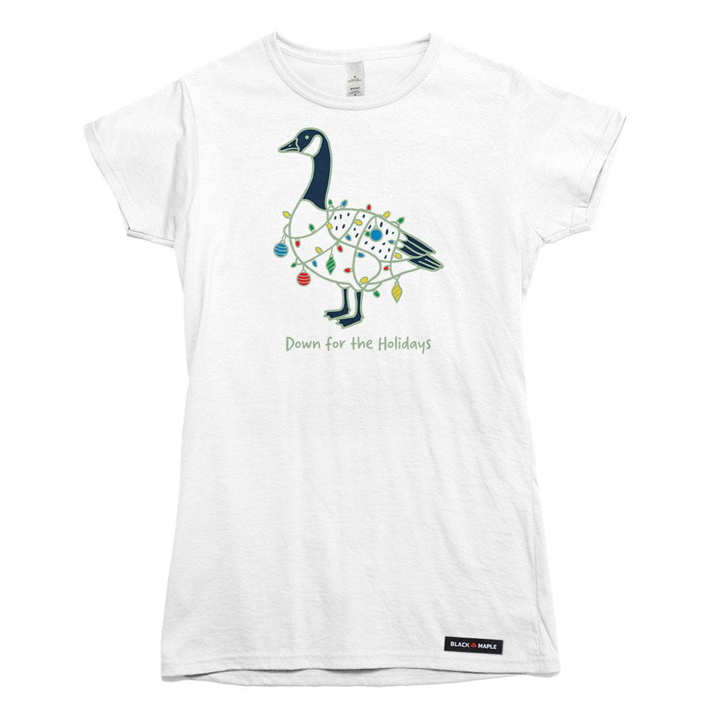 Down for the Holidays Canada Goose Womens T-shirt
