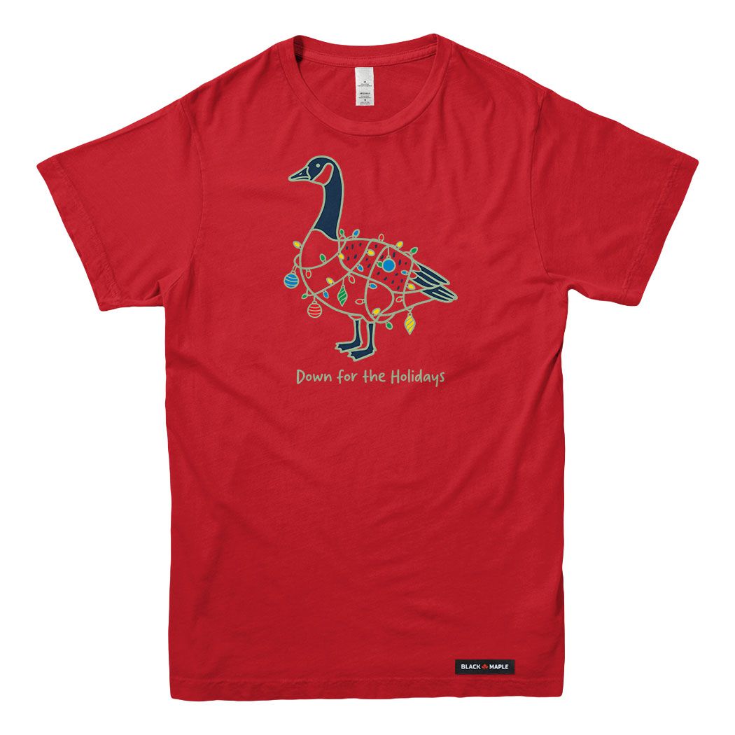 Down for the Holidays Canada Goose Mens T-shirt