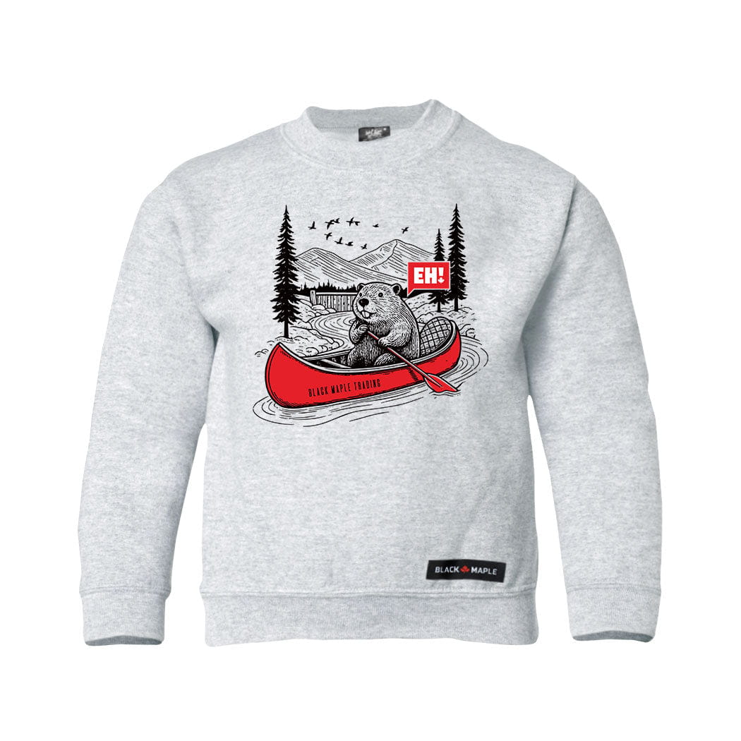 Eh! Beaver Canoe Kids Sweatshirt or Hoodie