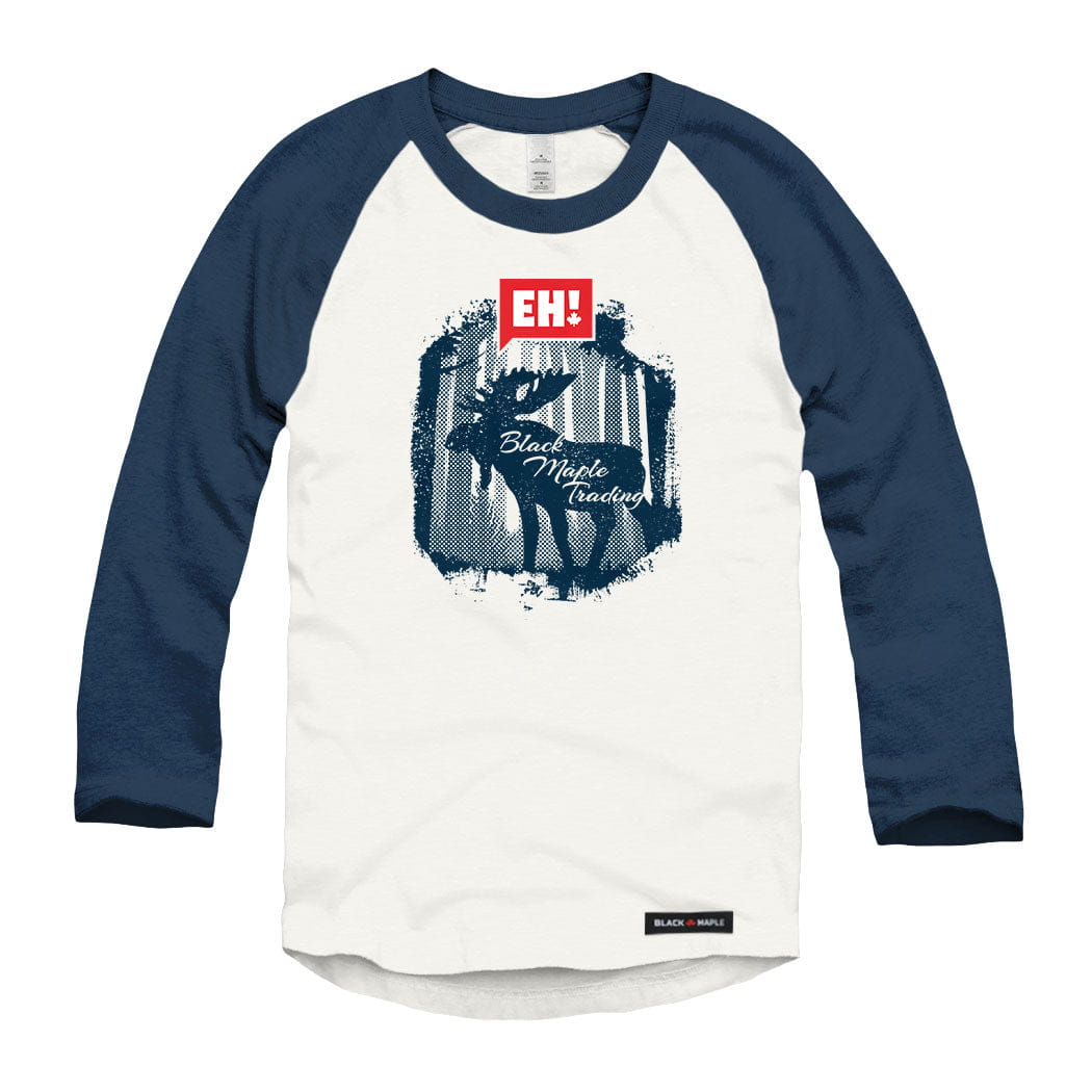 Eh! Moose Forest Raglan Baseball Shirt