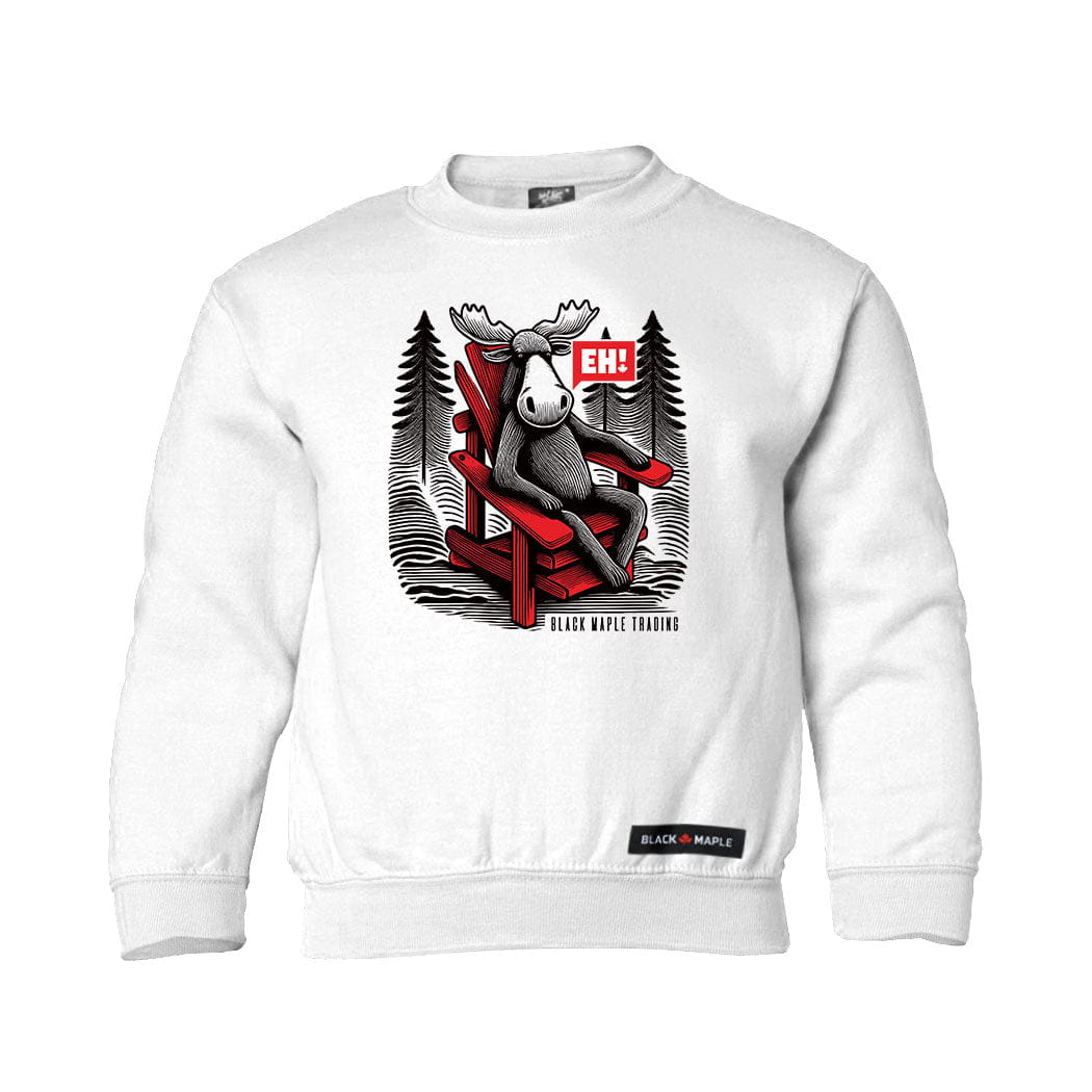Eh! Moose and Muskoka Chair Logo Kids Sweatshirt or Hoodie