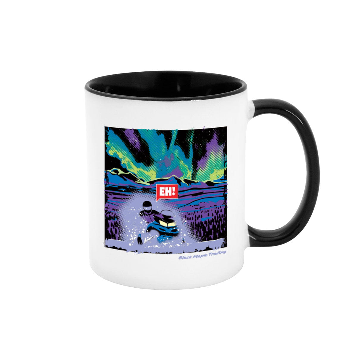 Eh! Snowmobile Northern Lights 11 oz Mug