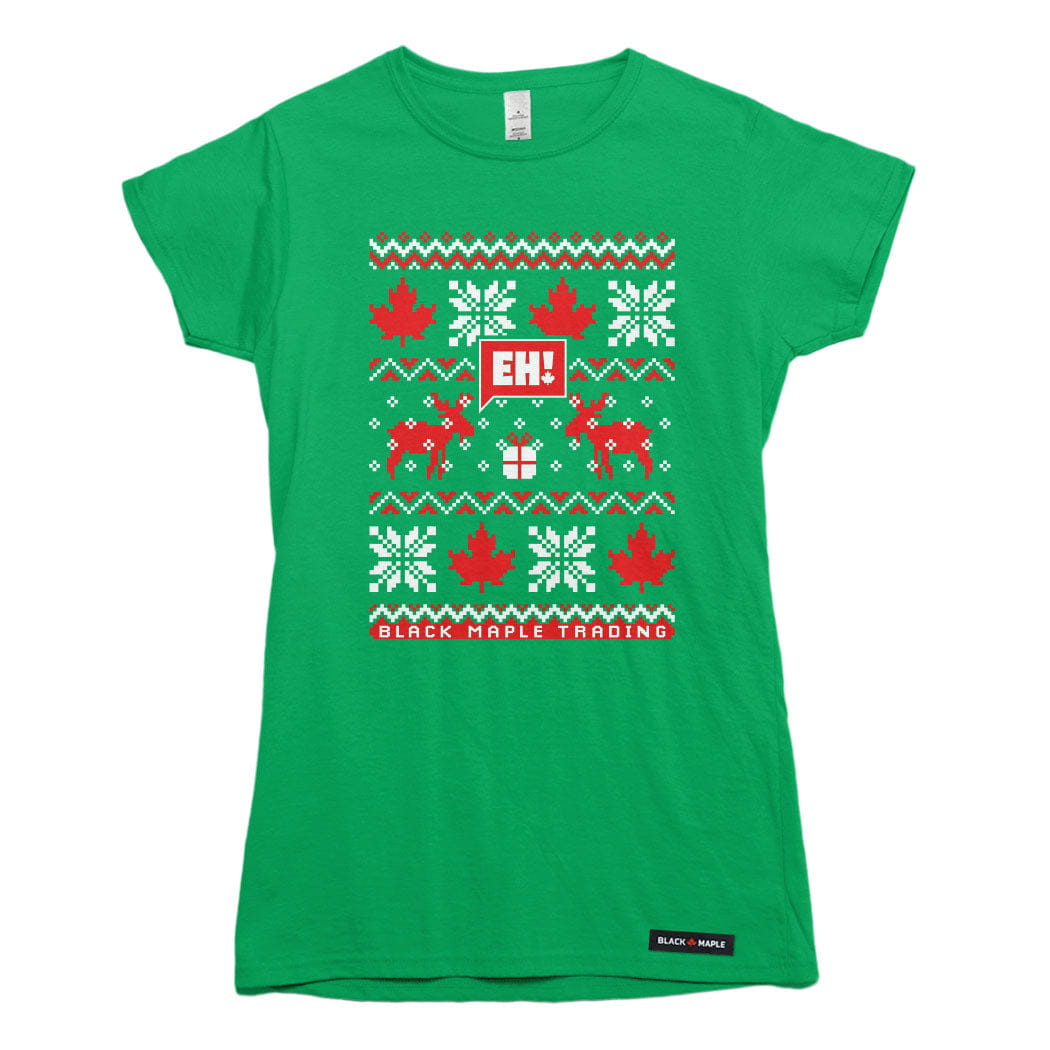 Eh! Ugly Christmas Faux-Knit Sweater T-shirt