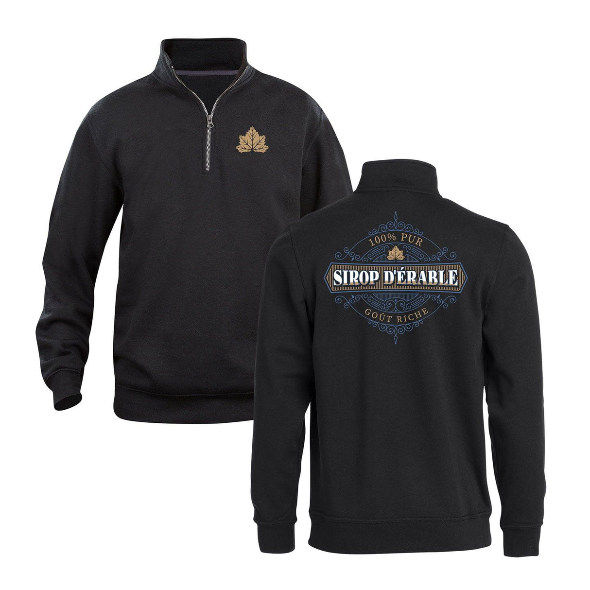 Gout Riche Sirop D'erable Quarter Zip Sweatshirt
