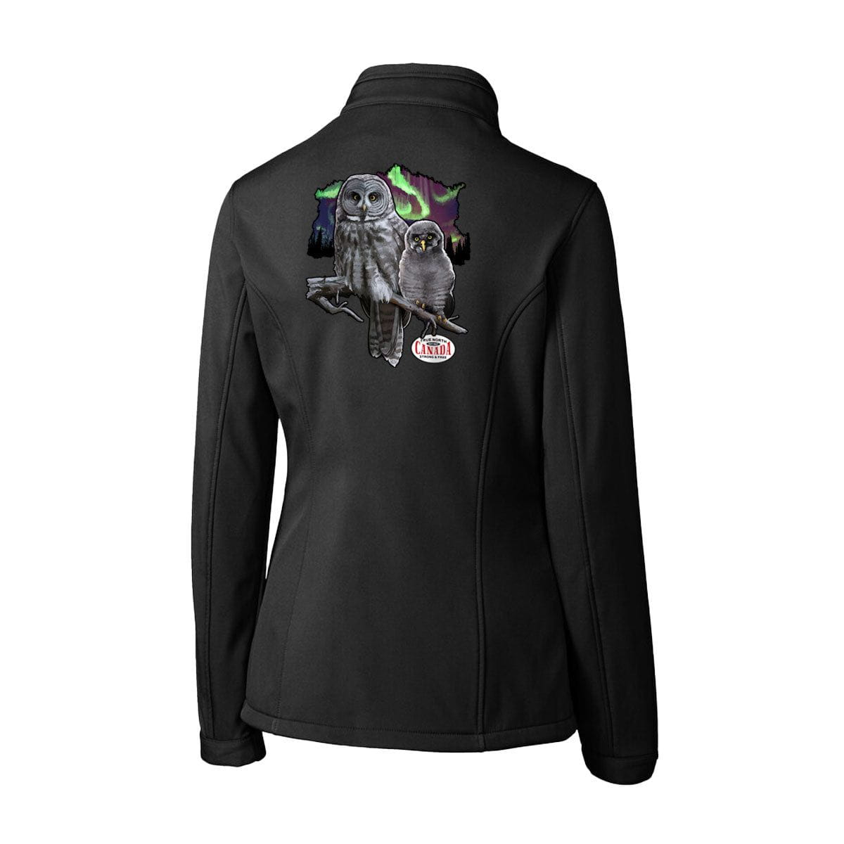 Great Grey Owl Womens Softshell Jacket