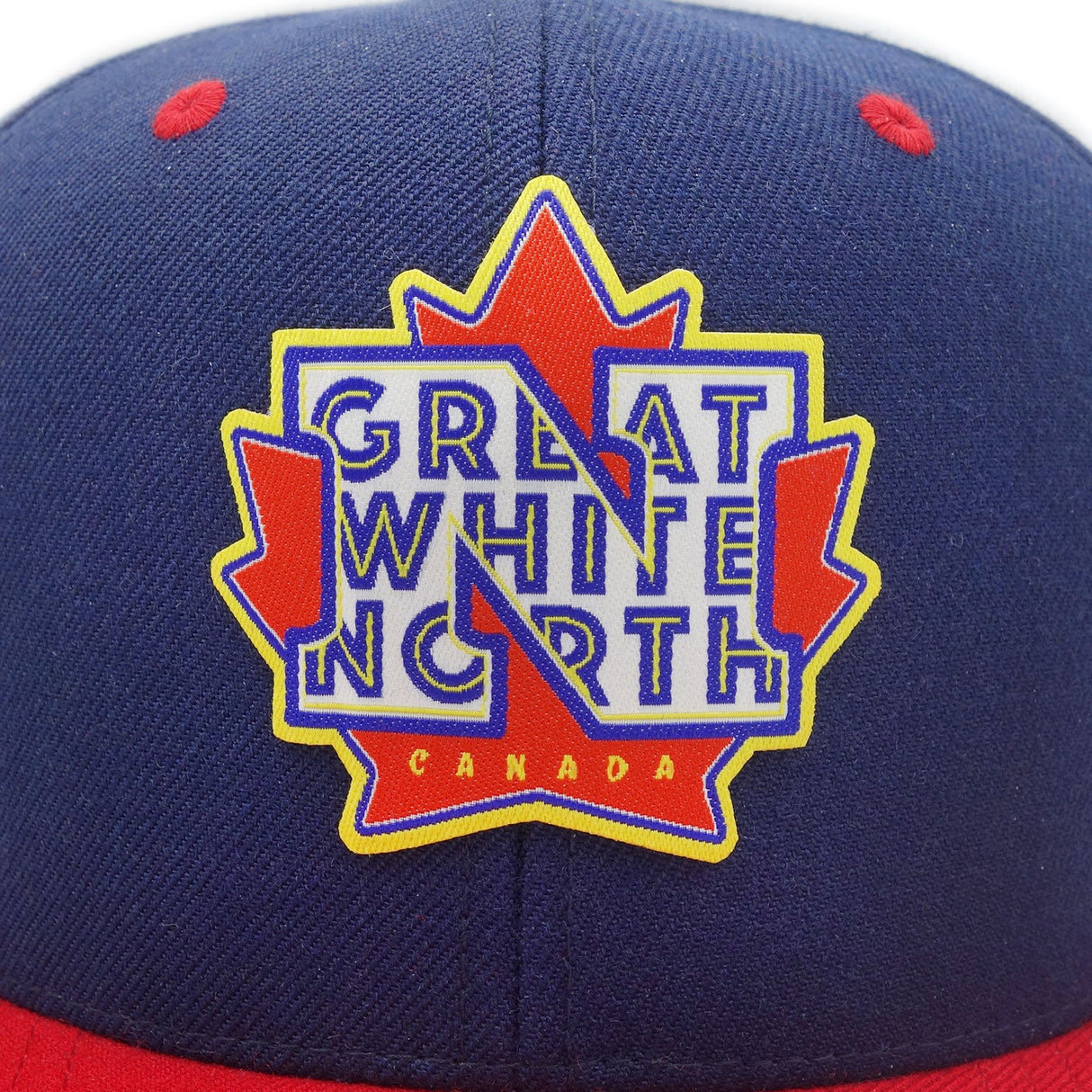 Great White North Navy and Red Flat Bill Snapback Cap