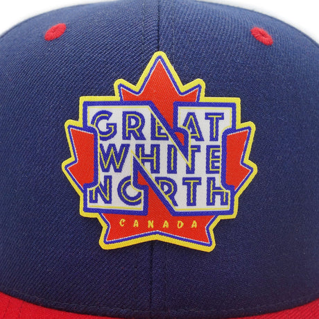 Great White North Navy and Red Flat Bill Snapback Cap