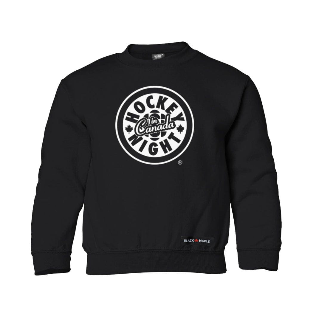 Hockey Night in Canada White Logo Kids Sweatshirt and Hoodie