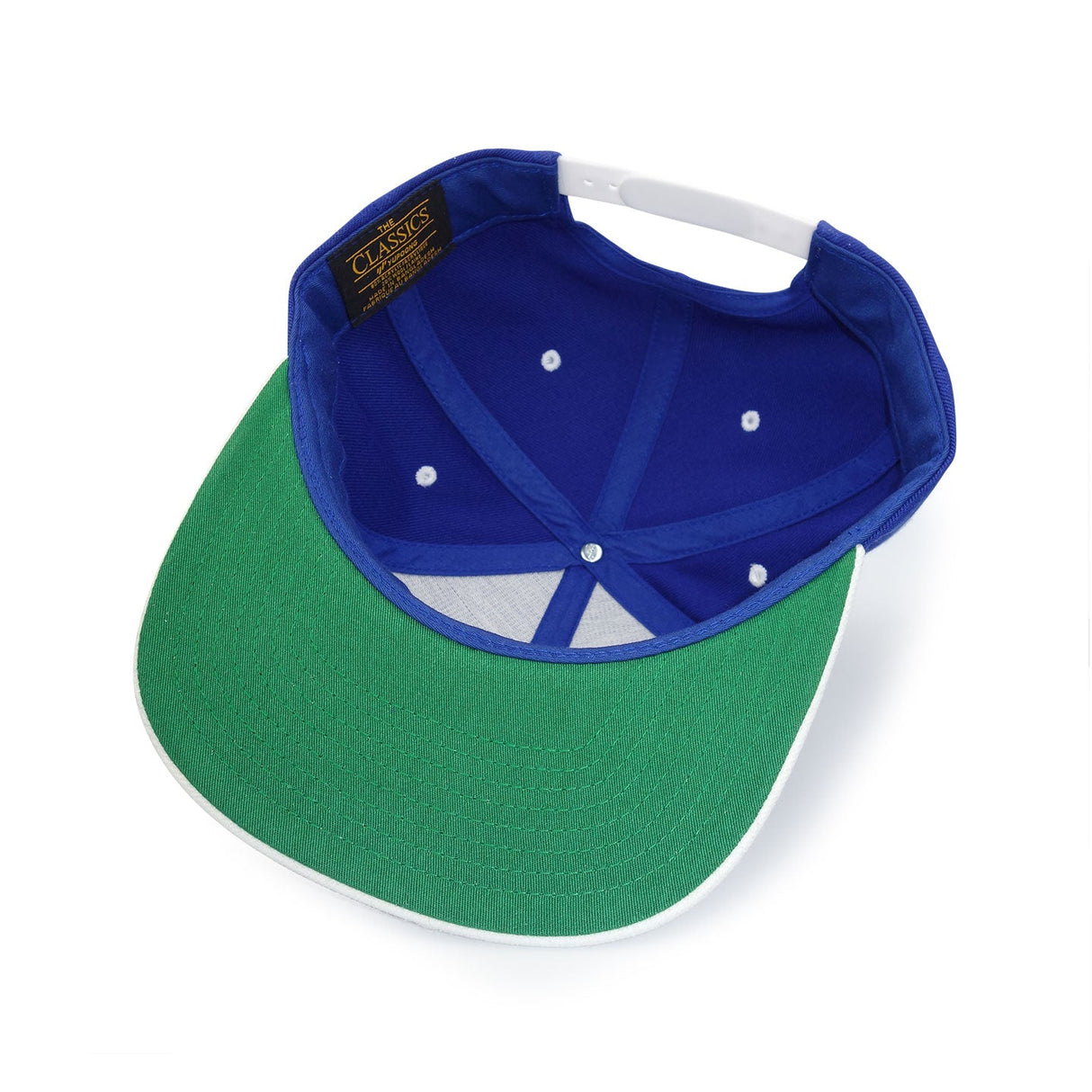 Hockey Night in Canada Logo White with Royal Flat Brim Snapback Cap