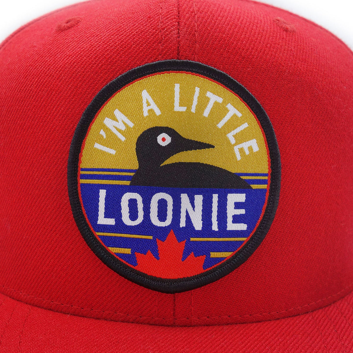 I'm A Little Loonie Red Flat Bill Cap