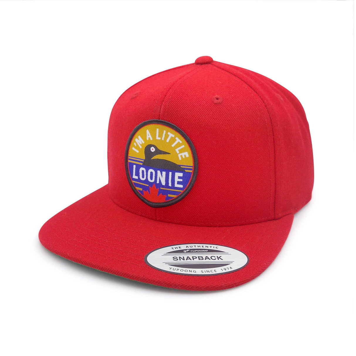 I'm A Little Loonie Red Flat Bill Cap