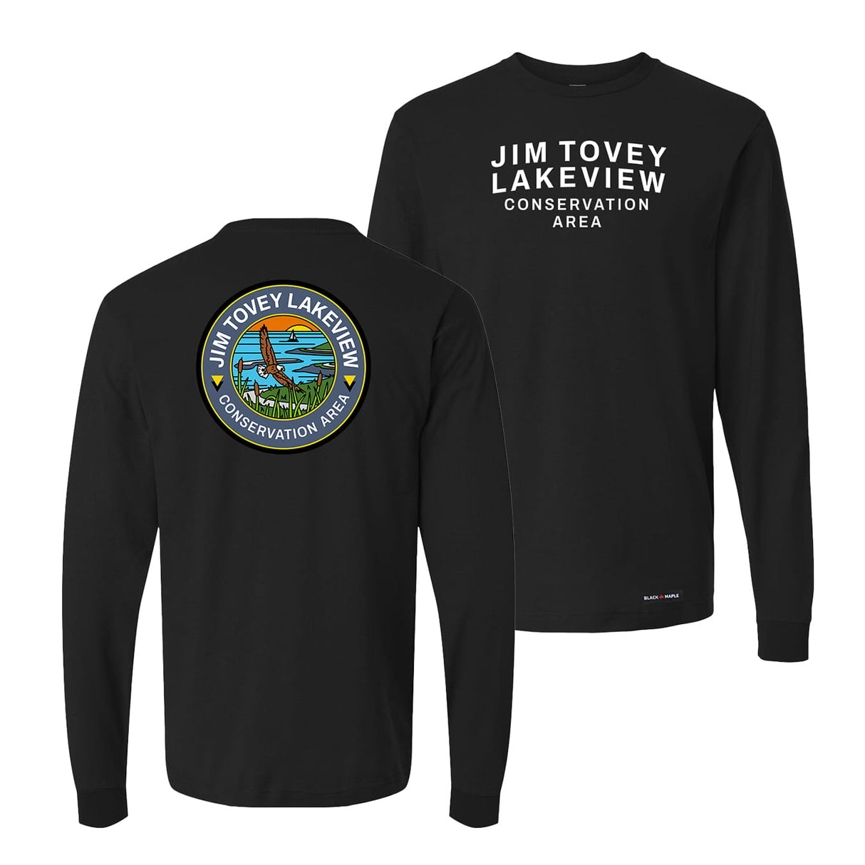 Jim Tovey Lakeview Conservation Area Front & Back Print Long Sleeve T-Shirt | Credit Valley Parks