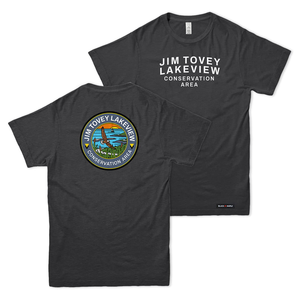Jim Tovey Lakeview Conservation Area Front & Back Print T-Shirt | Credit Valley Parks