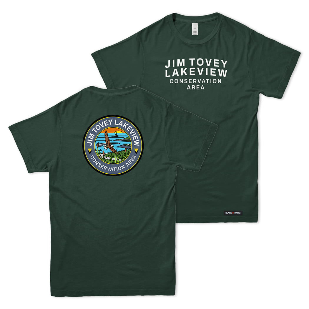 Jim Tovey Lakeview Conservation Area Front & Back Print T-Shirt | Credit Valley Parks