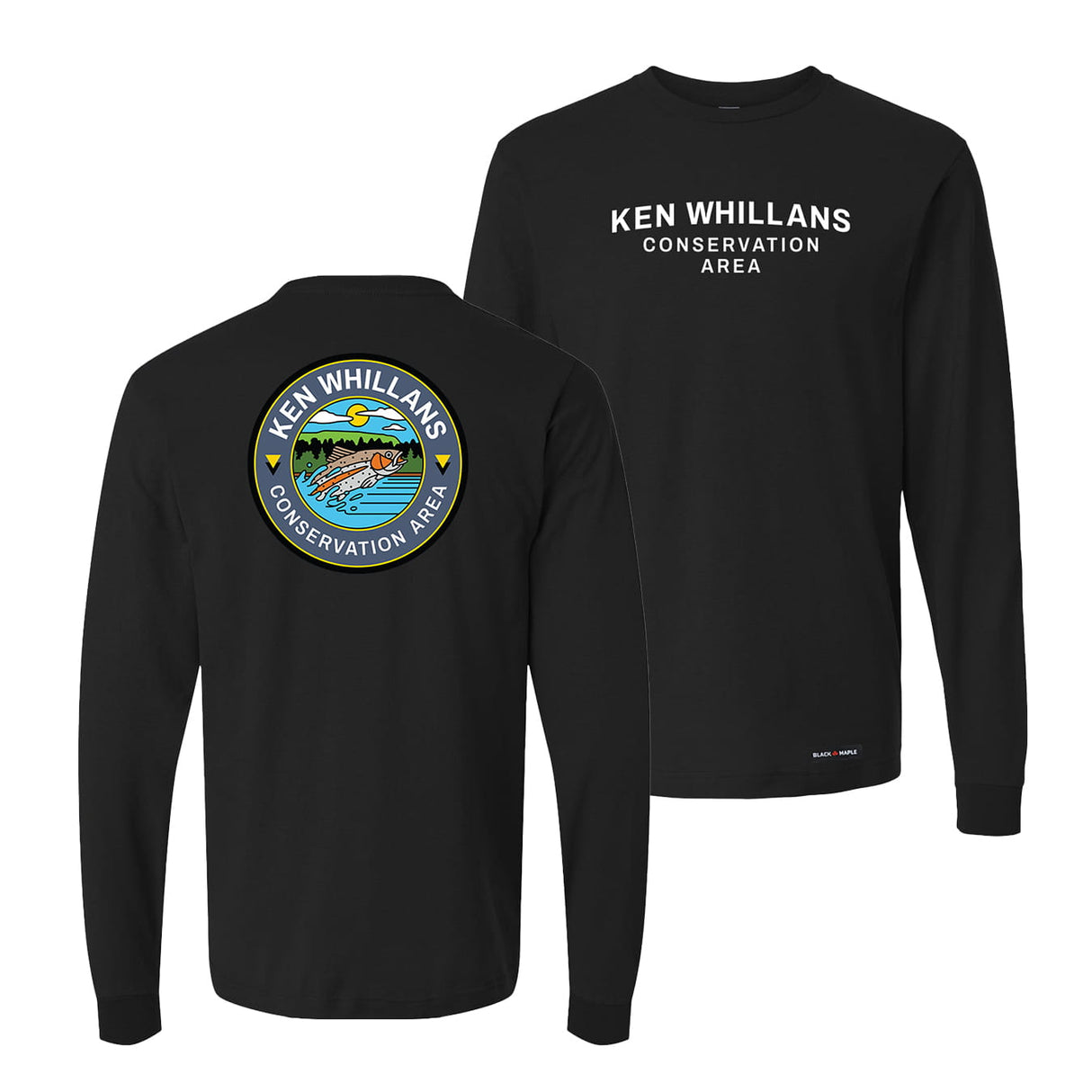 Ken Whillans Conservation Area Front & Back Print Long Sleeve T-Shirt | Credit Valley Parks