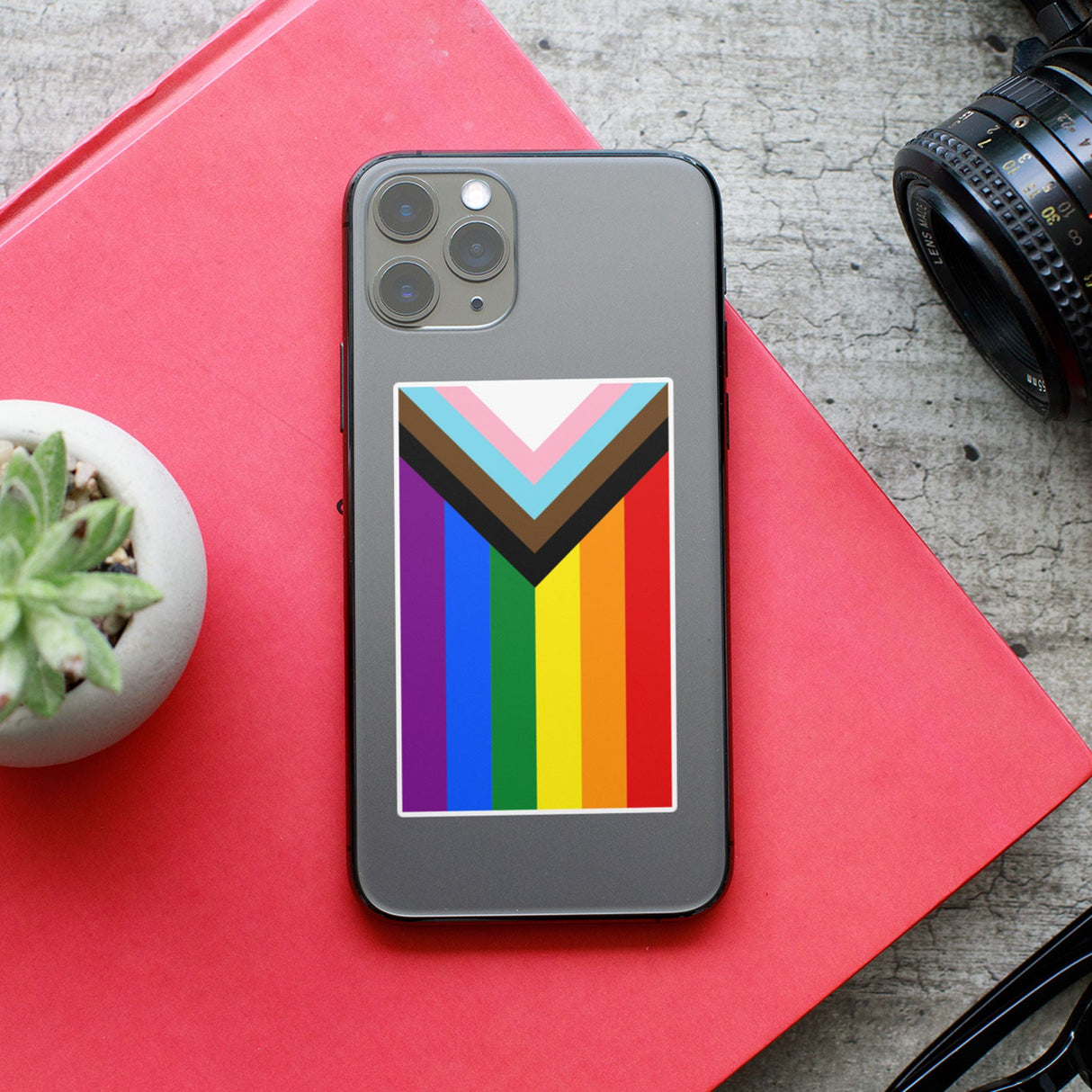 LGBTQ+ Progress Pride Flag Sticker